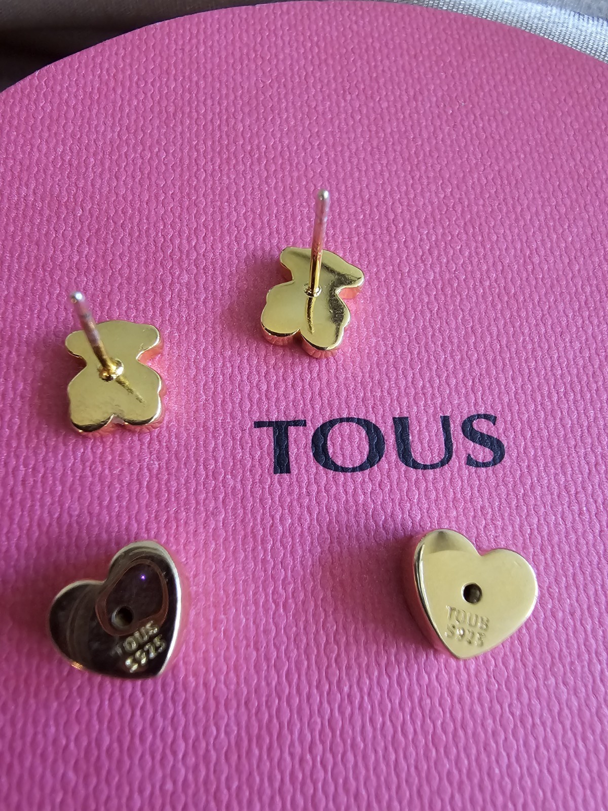 🧡💛💫Last One EARRINGS STUDS TOUS S925 VERMEIL RINESTONE BEAR