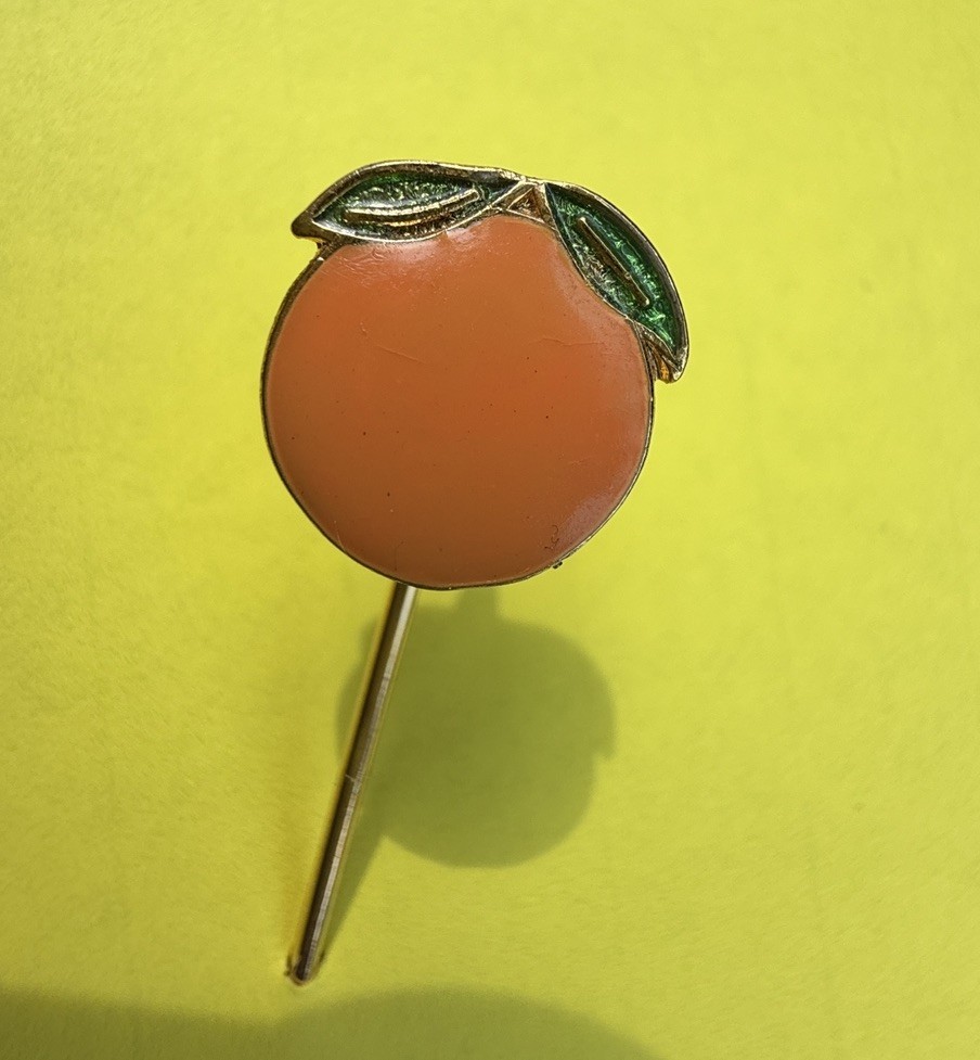 A Happy Vintage Orange Stickpin