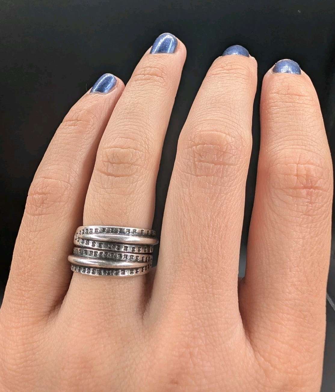 David Andersen Sterling Silver Saga Copy Orig Year 300 Snake Ring Size 5 1/2 +/-