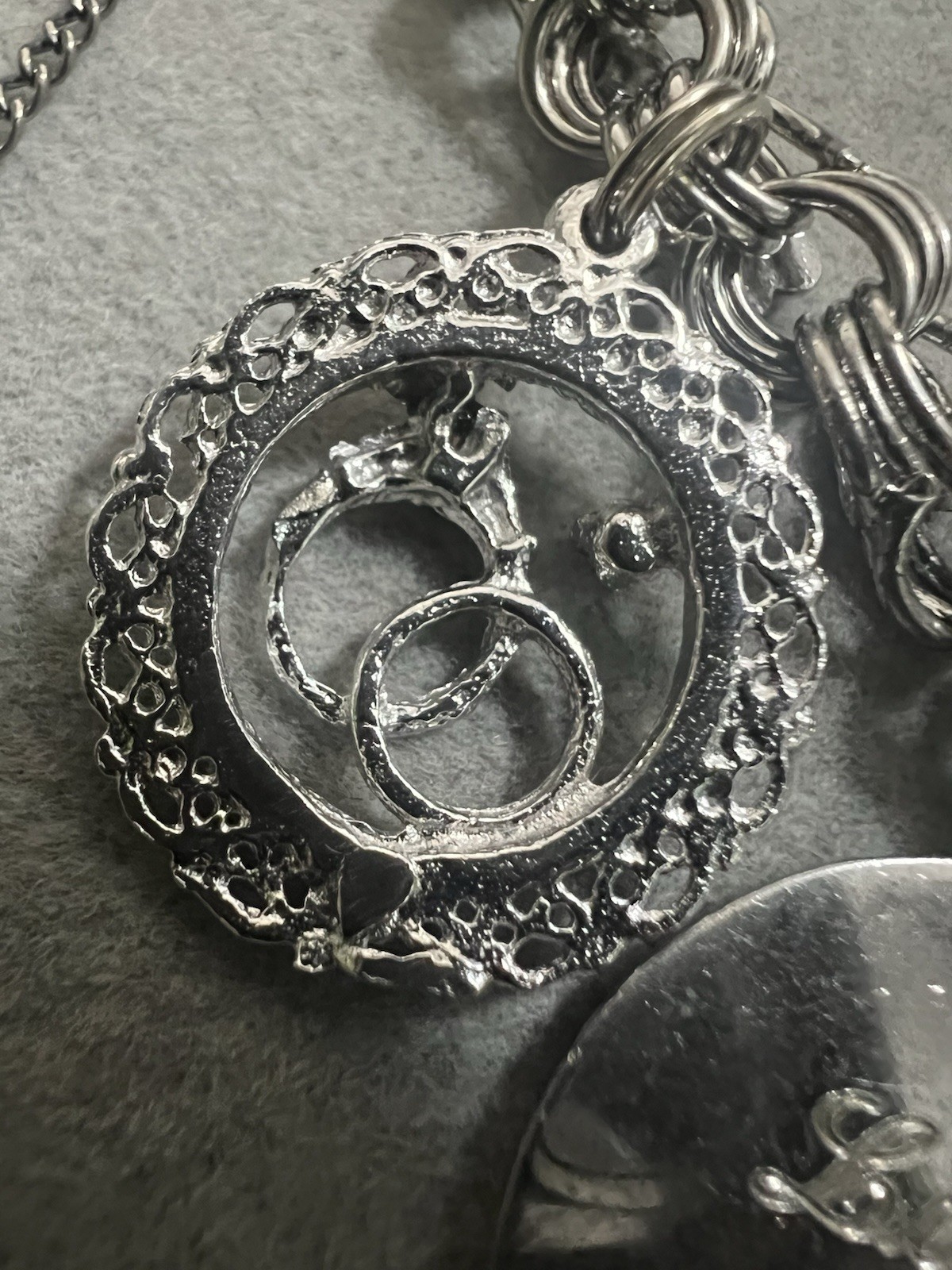 1960’s Vintage Sterling Silver Charm Bracelet Anniversary Birthday Wedding