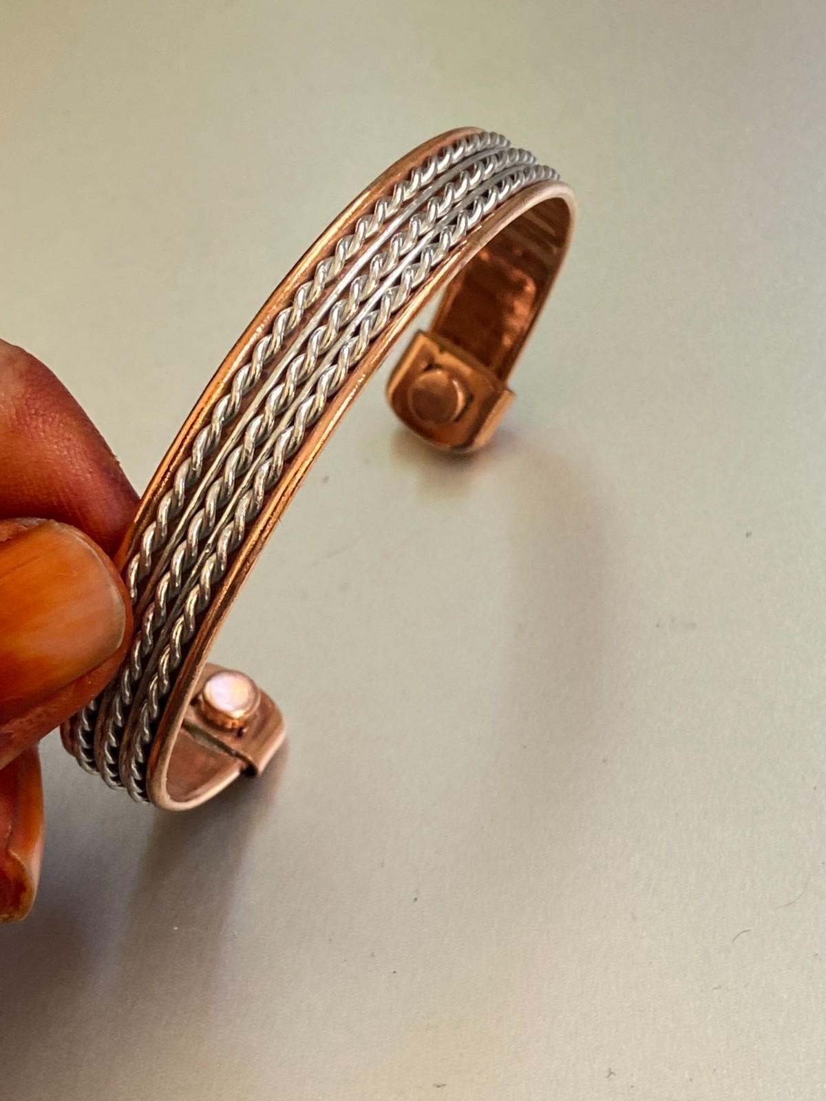 100% Copper Bracelet. Handmade Twisted Medicine Bracelet Arthiritis Pain Therapy