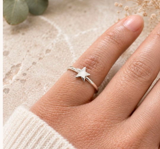 Band Heart Handmade Silver Ring, 925 Sterling Silver, Dainty Silver Ring,