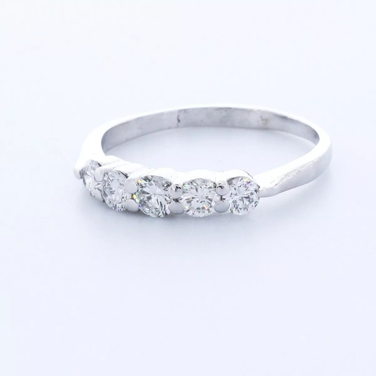 Solid 14K Gold Classic Wedding Band Classic 1.35 CT Round Natural Diamond G SI1