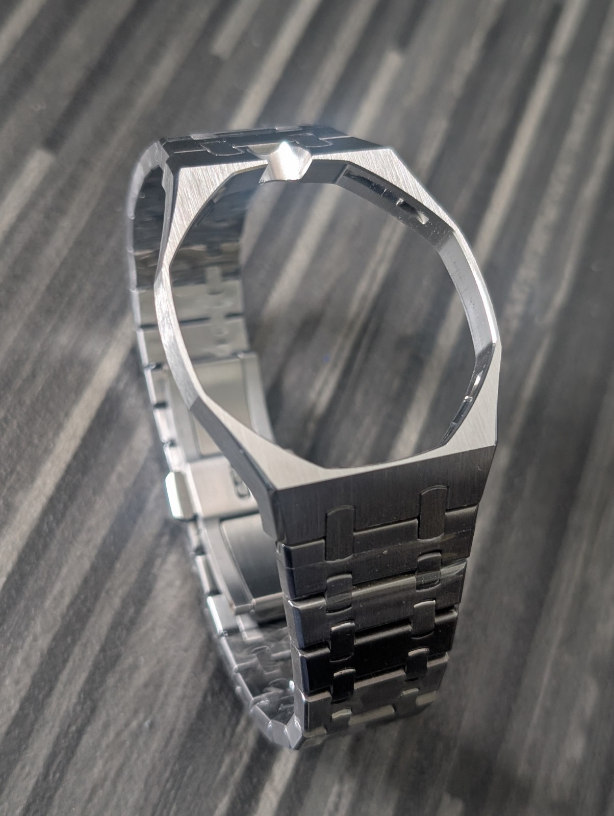 316L Stainess Steel Case Band Mod Kit For Swatch x AP Royal Pop Watch 12 o’clock