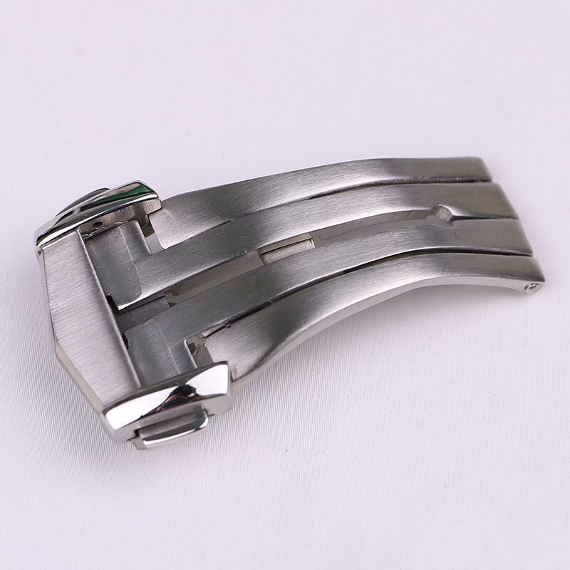 Brushed Stainless Steel Watch Buckle Folding Clasp 18 20mm for Omega Seamaster