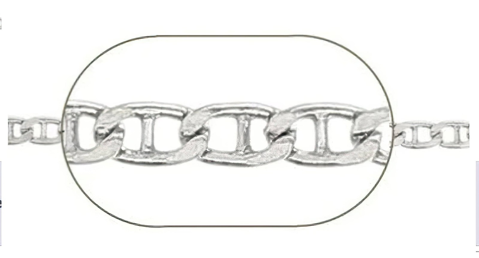Italian Made Mariner Link Chain 080-3.0MM .925 SOLID Sterling Silver Necklace