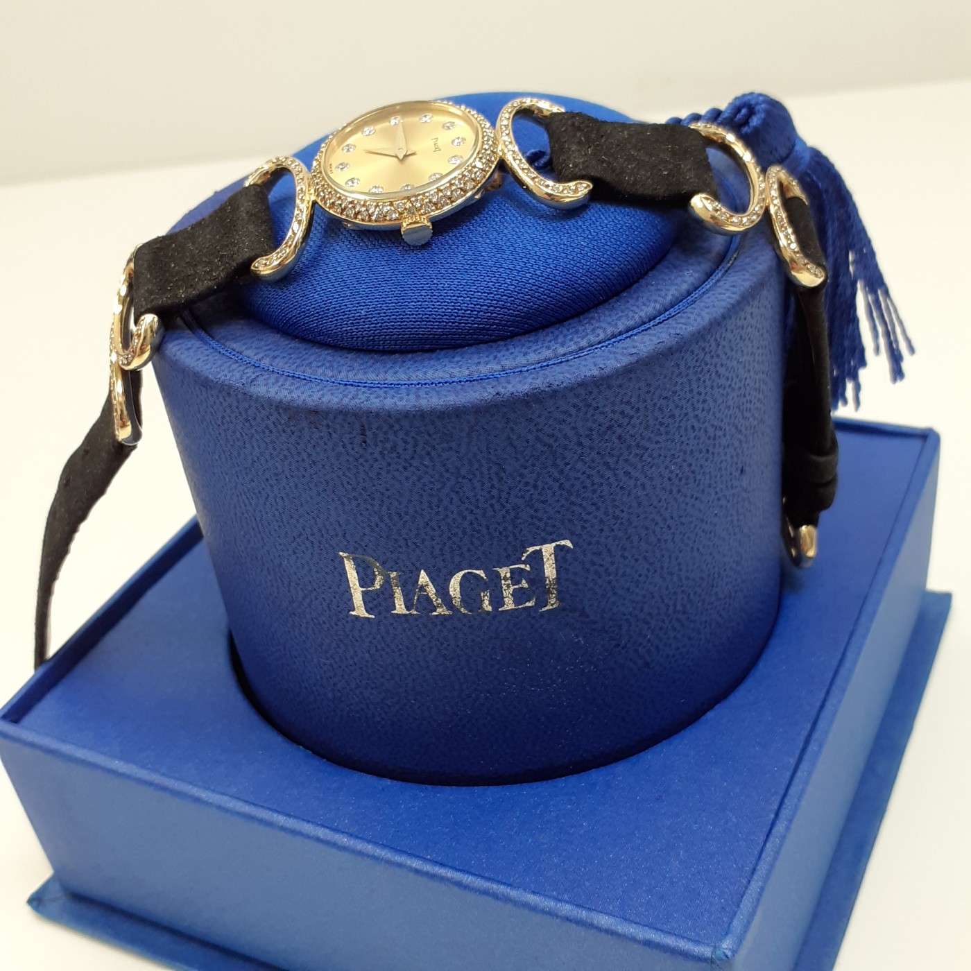 Full Set Piaget Dancer Ladies 21 mm 18K Yellow Gold Diamonds Watch 4152DB