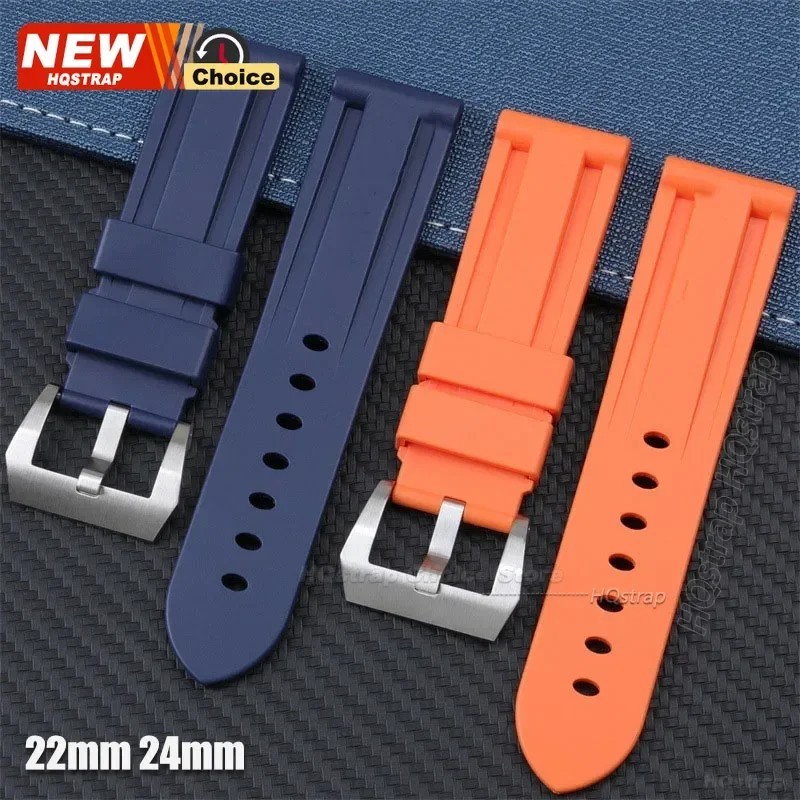 Silicone Rubber Watch Band Sport Replacement Strap 20mm 22mm 24mm 26mm