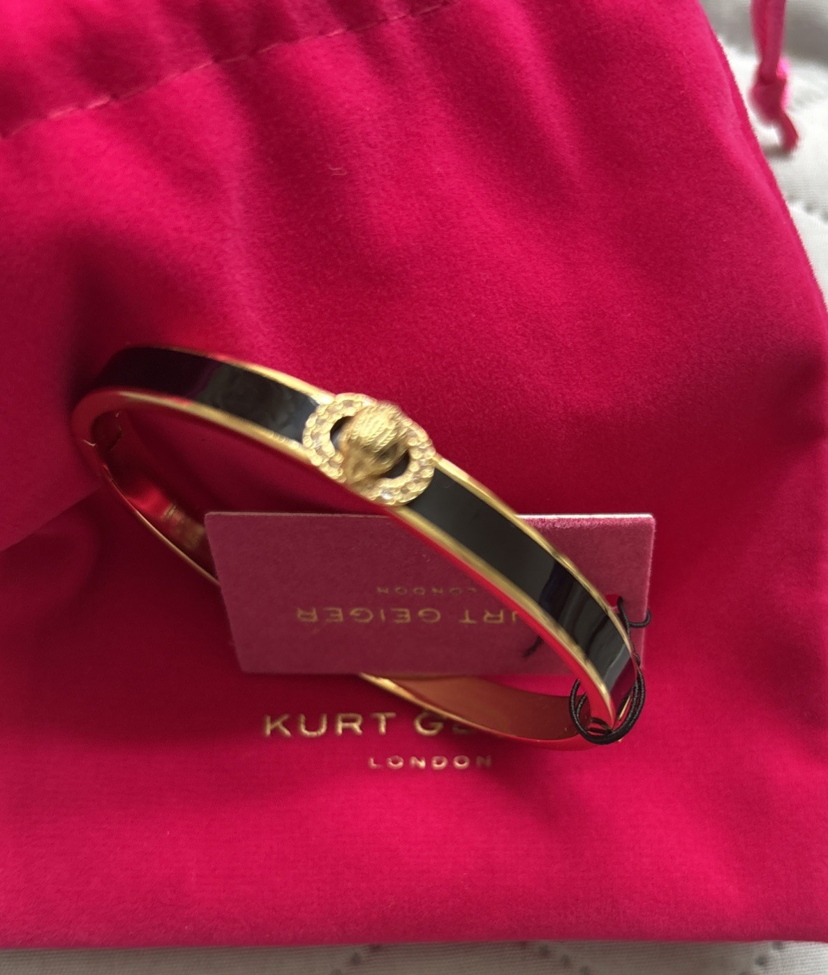 Kurt Geiger London Signature Chelsea Eagle Enamel Bangle Bracelet