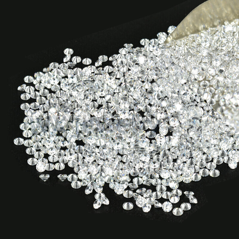 100pcs 0.7～25mm Round white Loose cubic zirconia AAAAA CZ stone Brilliant