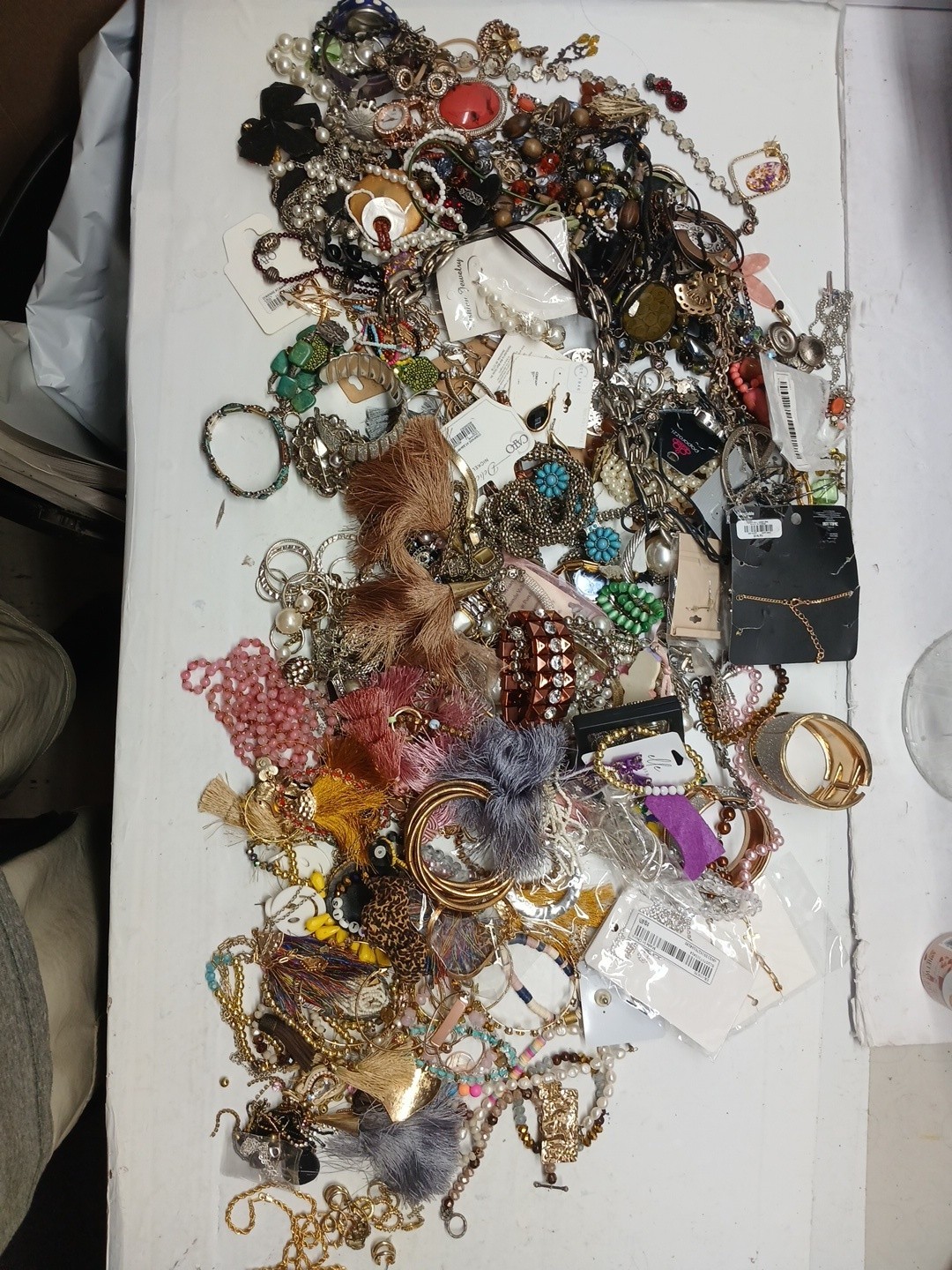 9.5Lbs Wearable Vintage Jewelry Huge lot Costume And More Unsearched Tangled