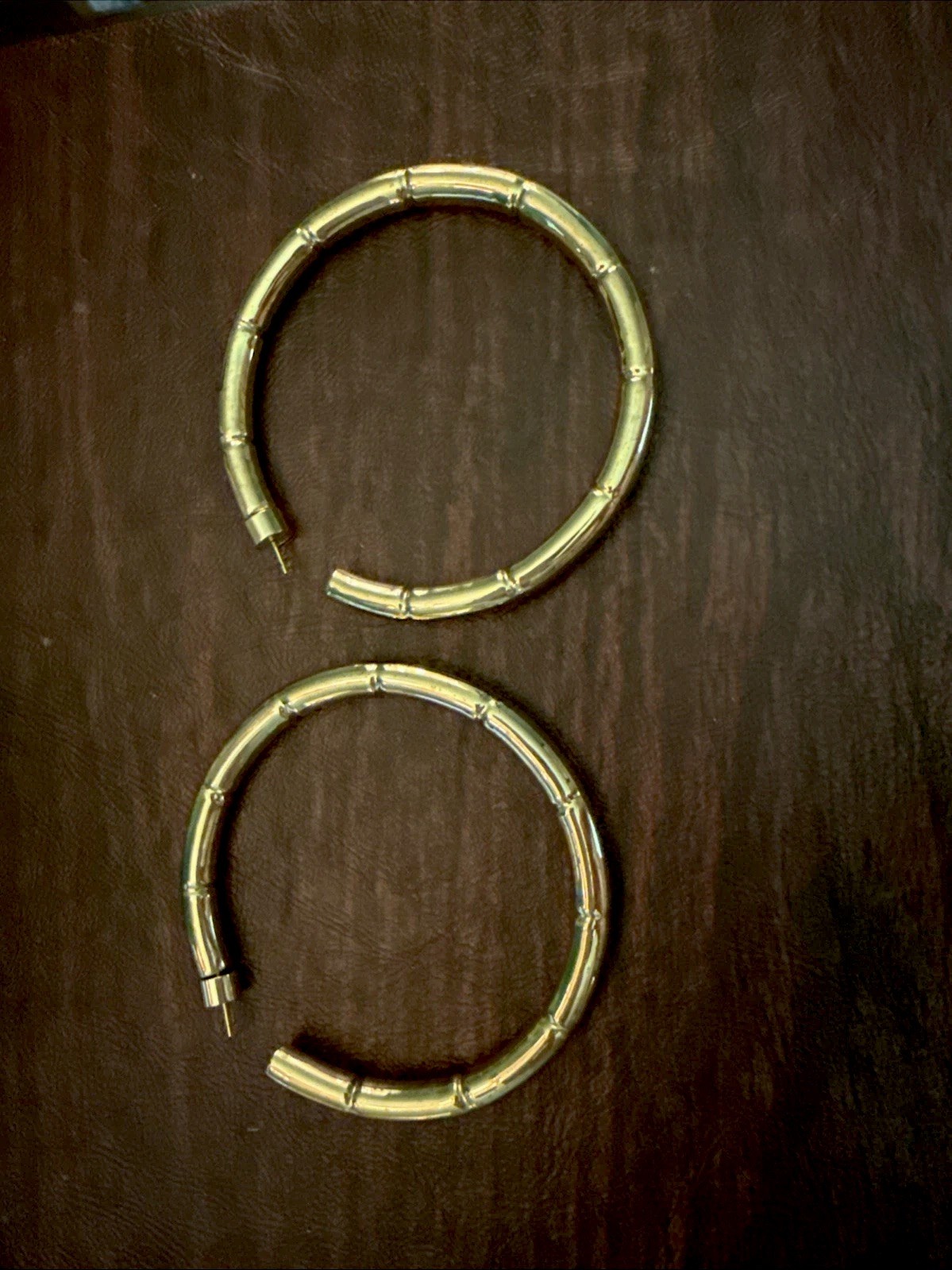 Jennifer Fisher 3 inch Bamboo Hoop Earrings Gold