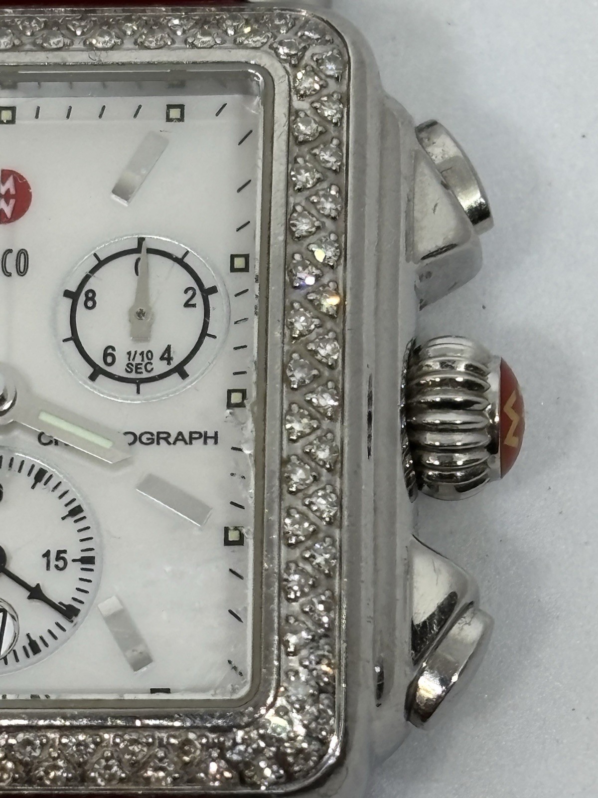 Michele Deco Diamond Chronograph 71-6000 Watch, ETA 251 471 Movement, Runs, READ