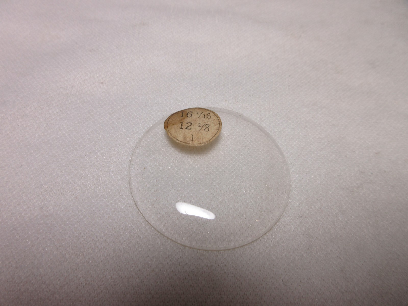 GLASS POCKET WATCH CRYSTAL HUNTER CASE SIZE 16 1/16 H 1 REPLACEMENT PART #1002