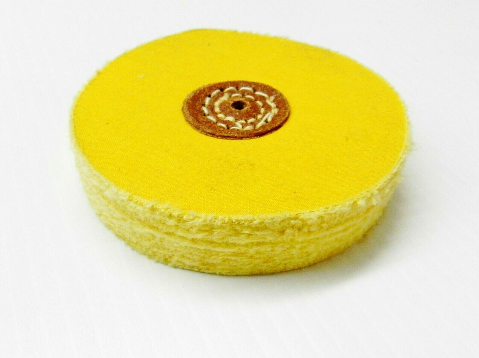 Buff Wheel Yellow Treated Buff 4″ 40ply Leather Center Buffing Polishing Jewelry