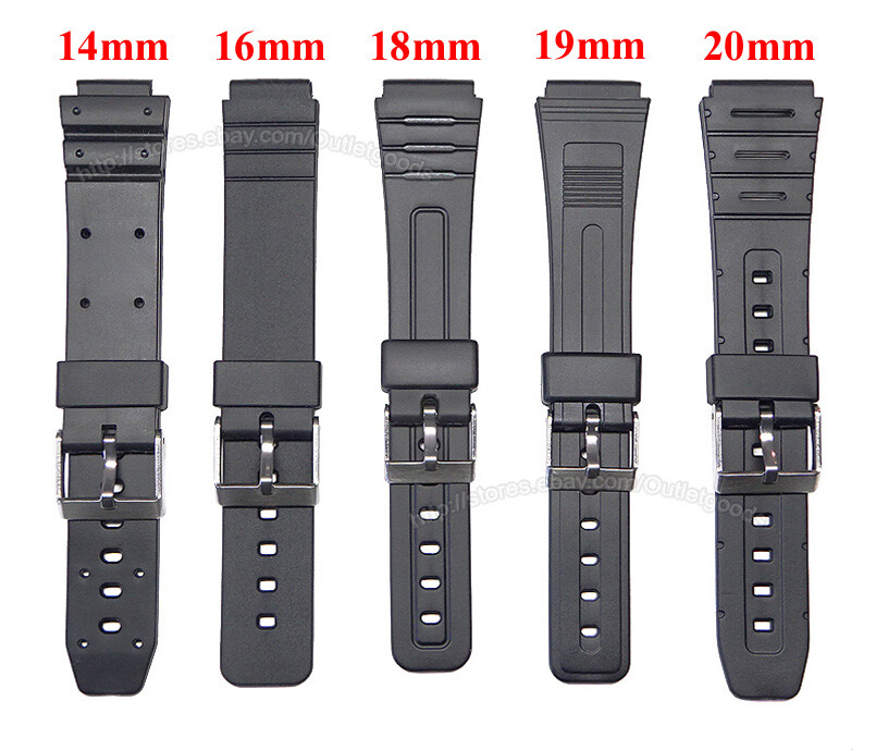 Generic Replacement Watch Band Strap for Casio Watch 14mm 16mm 18mm 19mm 20mm