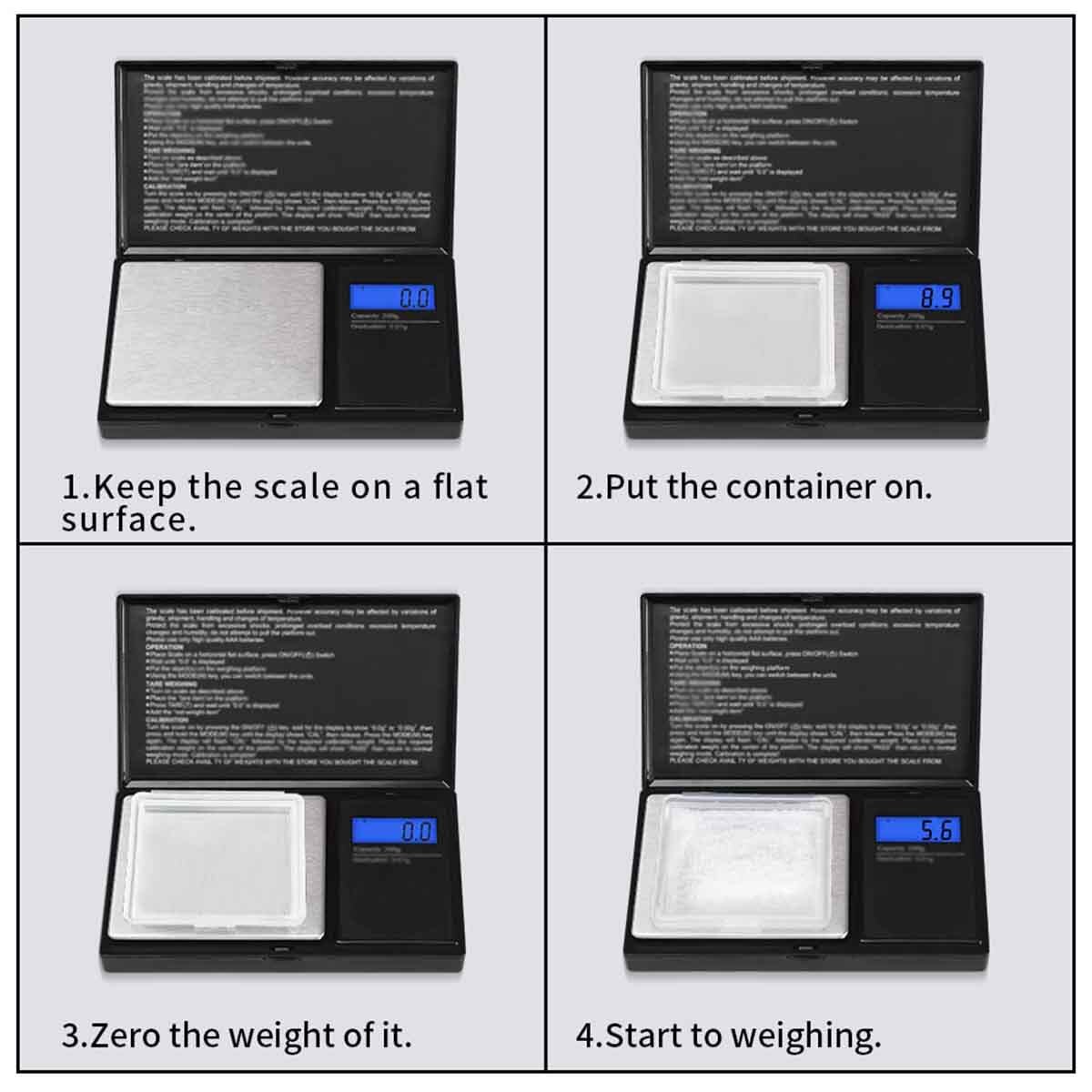 Scale, Digital Kitchen Scale for Cooking Baking, 0.1g/0.01oz Precise Graduation