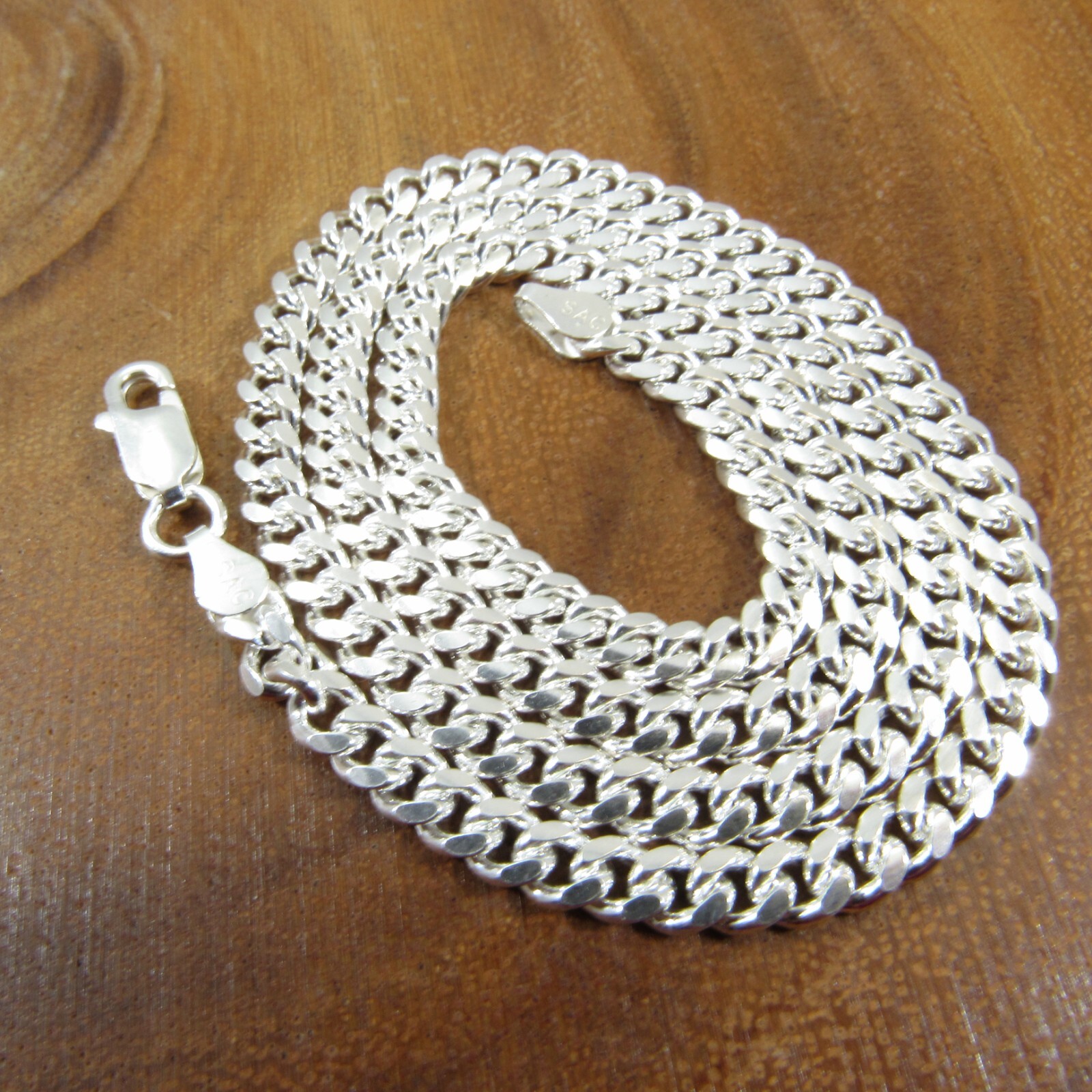 4.2MM Solid 925 Sterling Silver Men’s Italian MIAMI CUBAN Chain, Made in Italy