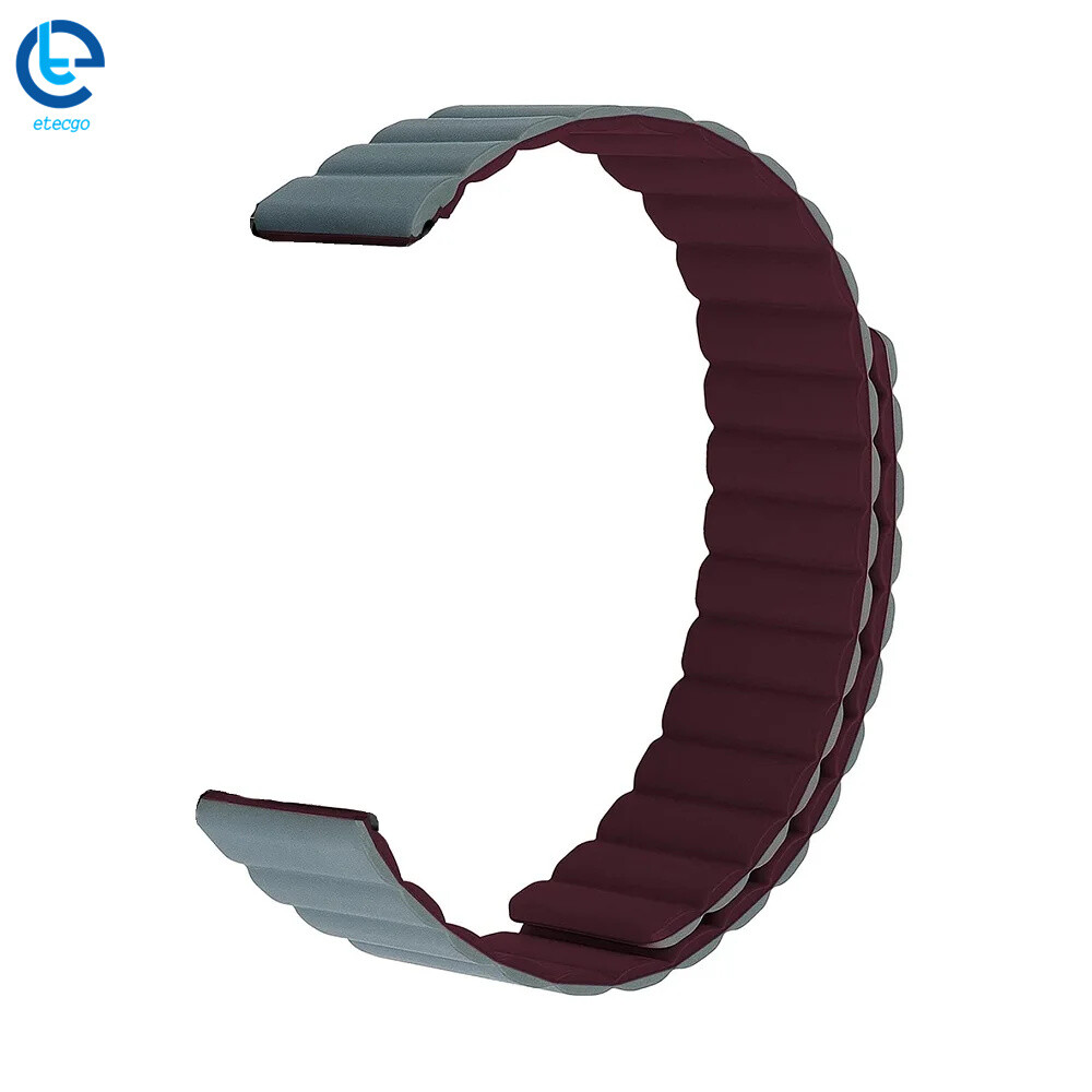 Smart Watch Band 20/22mm Universal Silicone Magnetic Closure Sport Magnetic Loop