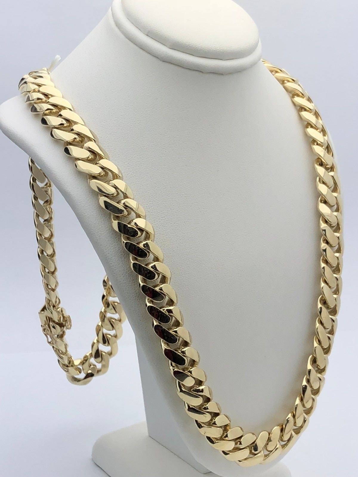 10k Yellow Gold Solid Heavy Miami Cuban Link Chain Necklace 24″ 7mm 229.9gram