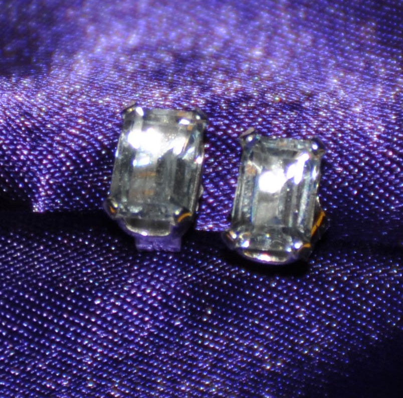 6MM x 4MM EMERALD CUT AQUAMARINE EARRINGS– 1.00CTW — .925 STERLING SILVER