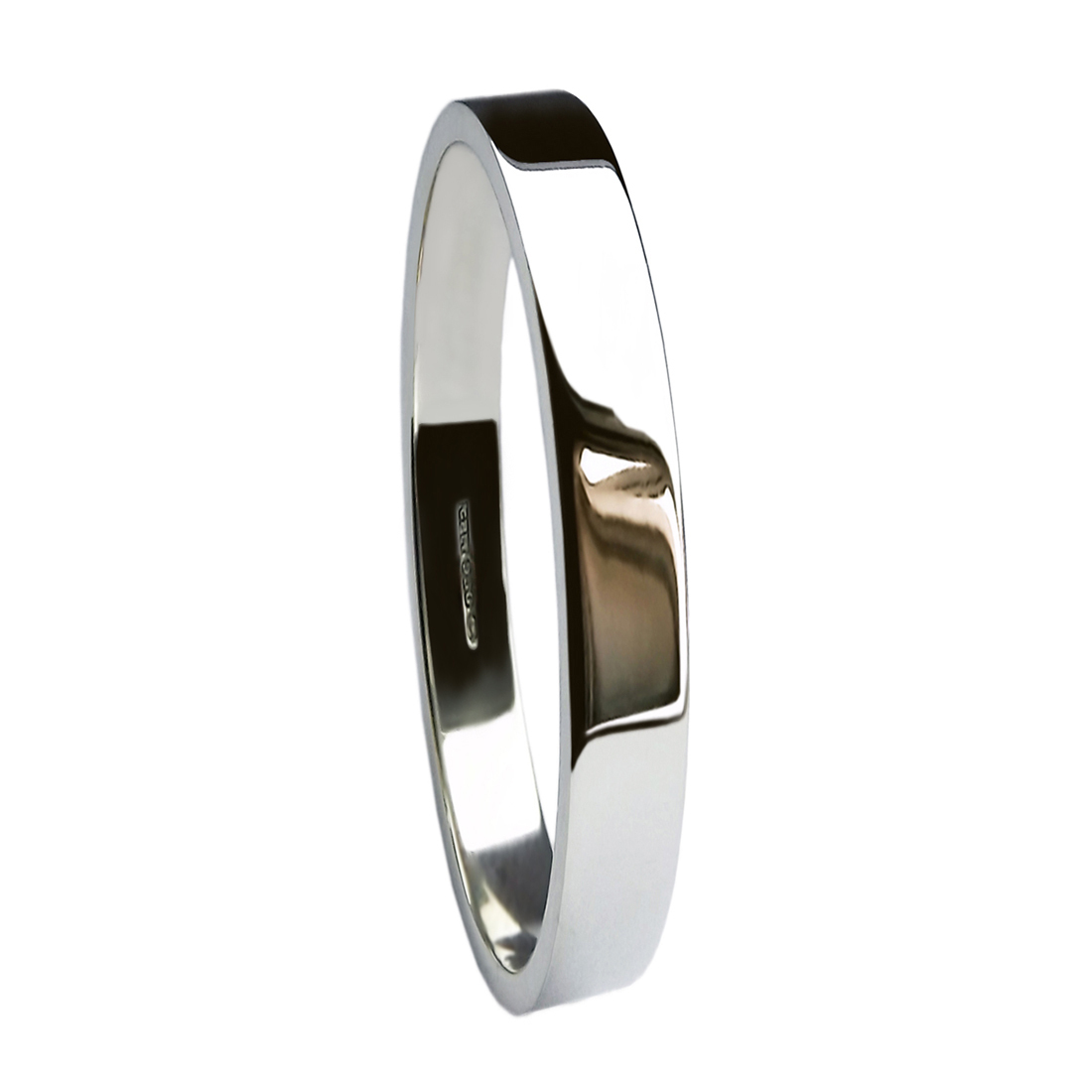 950 Platinum Wedding Rings Flat Profile Heavy Bands HM NEW 2mm 3mm 4mm 5mm 6mm