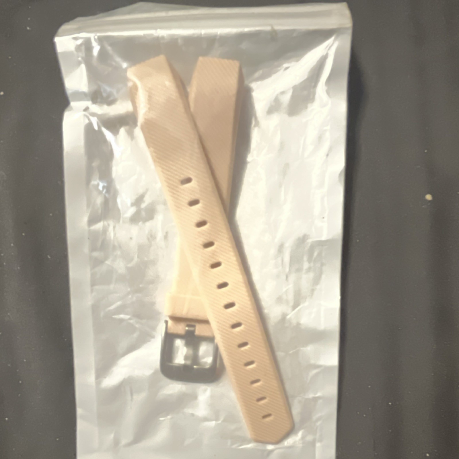 Beige Silicone Wristwatch Band Buckle Unisex Casual 2010-Now Replacement Strap