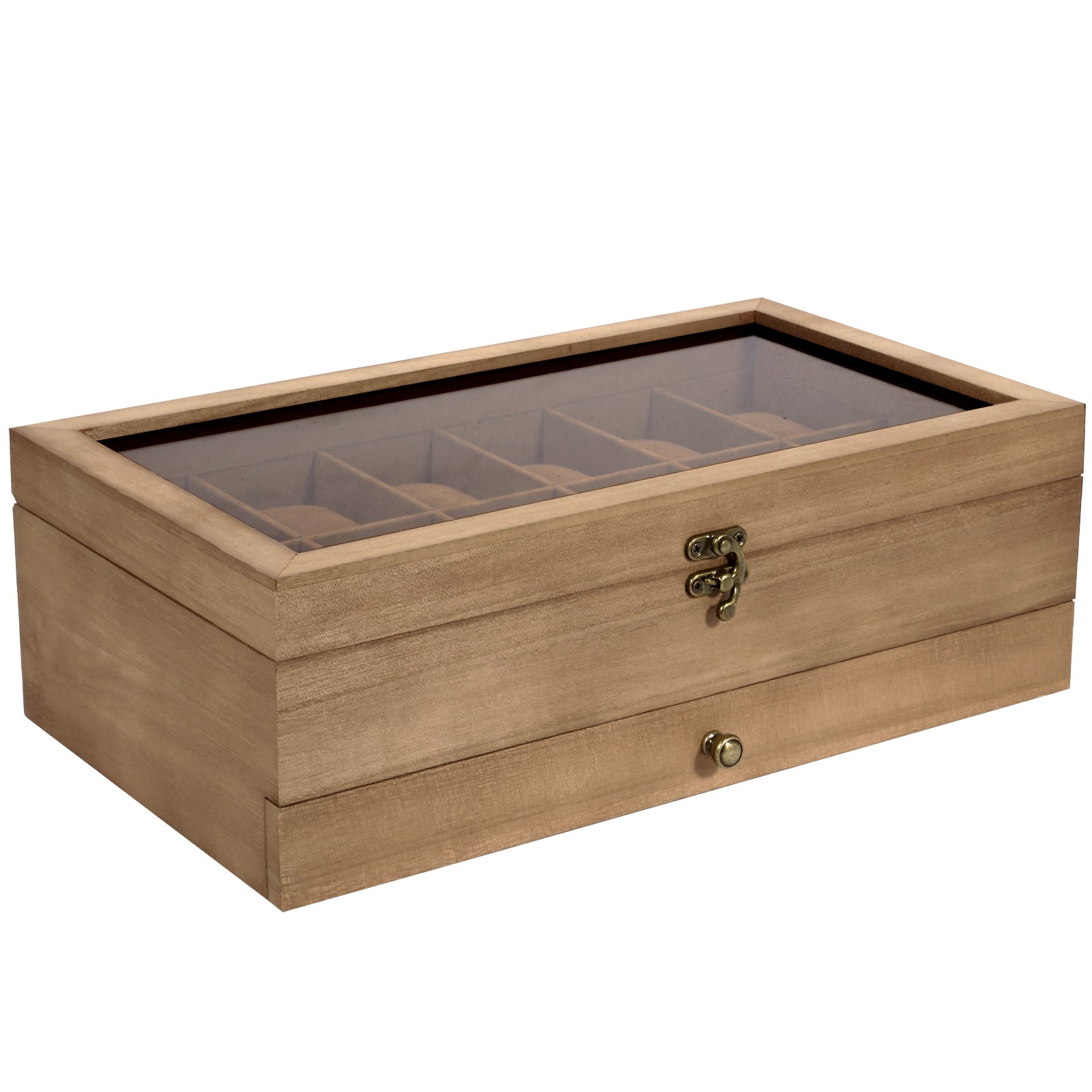 12 Slots Watch Box Solid Wood Storage Display Case Wrist Watch Case