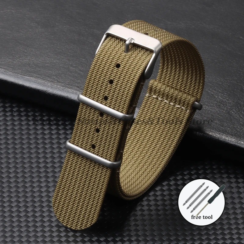 Nylon Watch Strap 18mm 20mm 22mm Military Sport Band Replacement