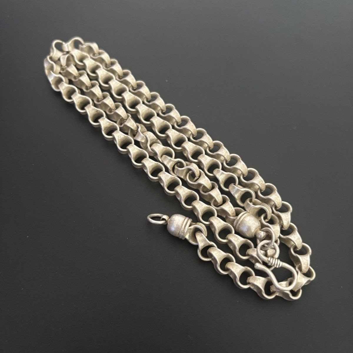 Tibetan Silver Necklace Nepalese Craft Chain Tibetan Silver Necklace 60CM