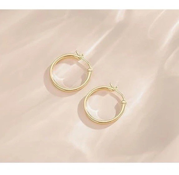 30 Mm Gold Hoop Earrings 14k Gold Earrings