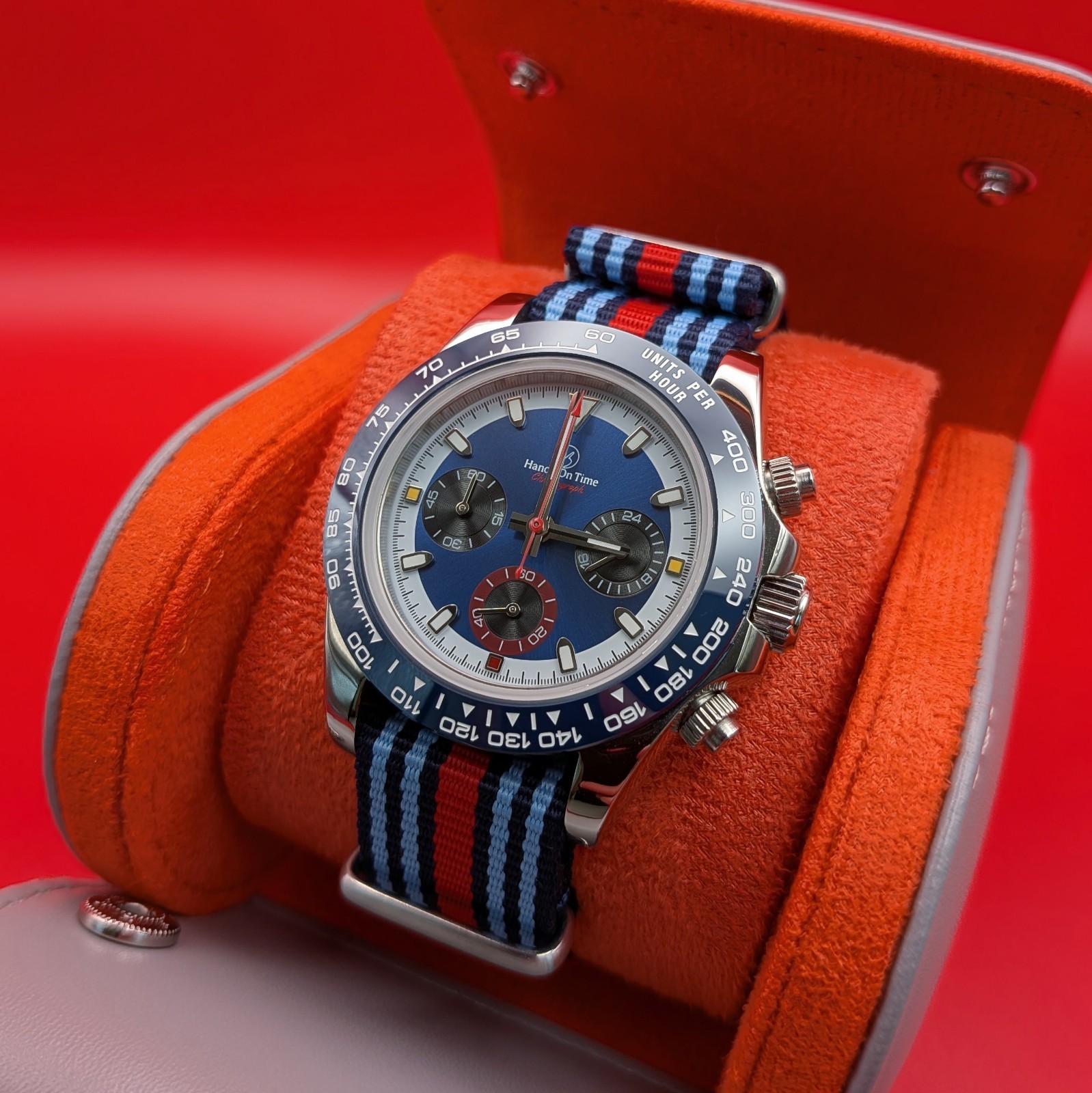 Hands On Time Watch | Martini Inspired | Seiko VK63 Movement
