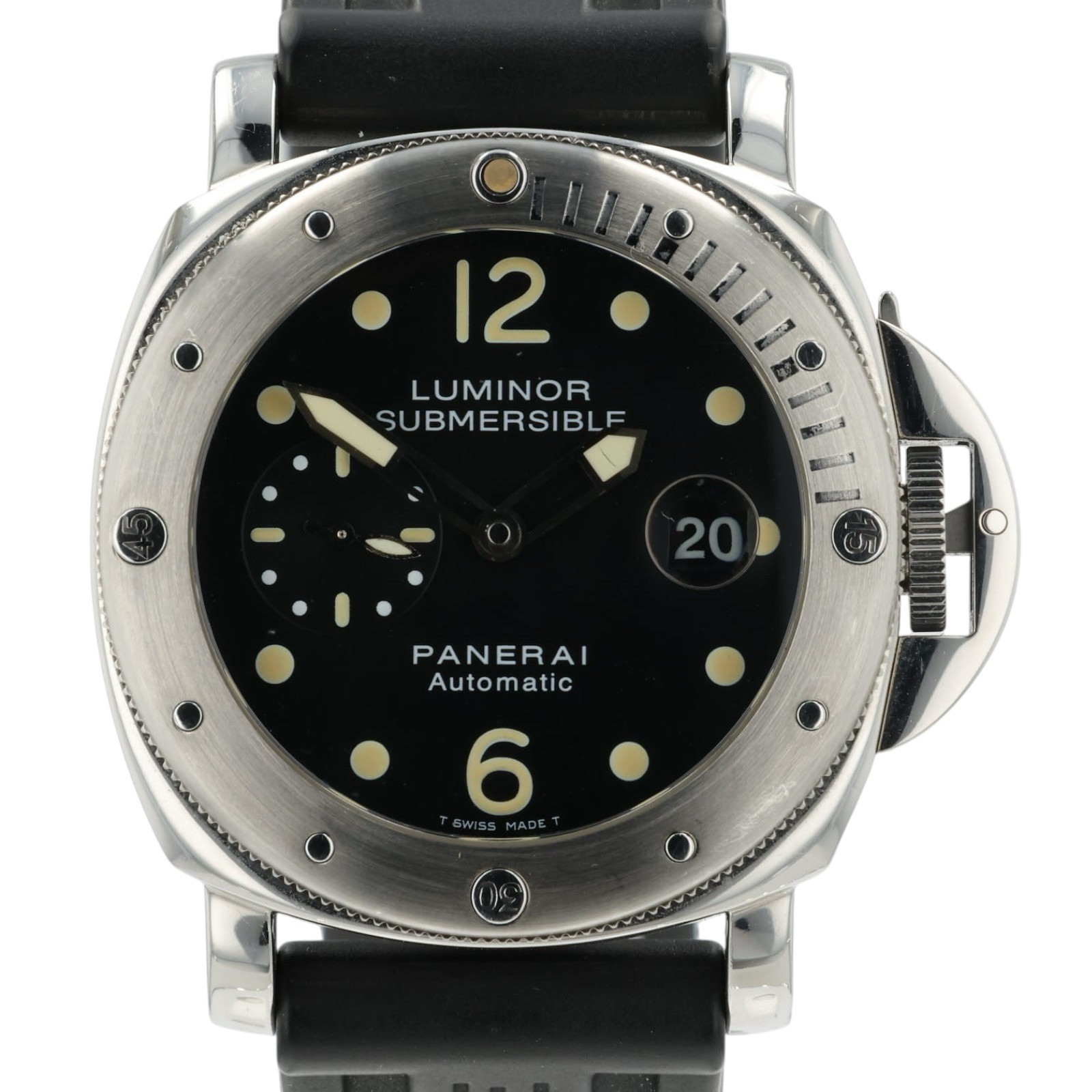 Panerai Luminor Submersible Black Dial 44mm Steel Automatic Mens Watch PAM00024