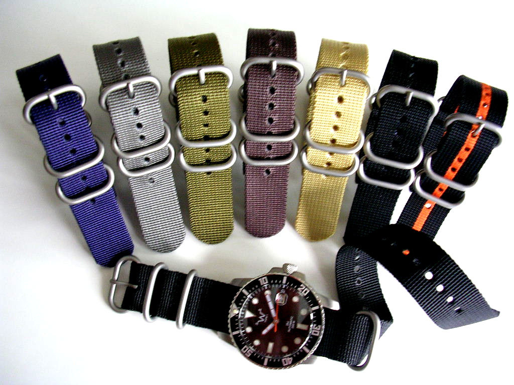 20mm Brown NATO G10 UTC HD nylon bond watch band strap IW SUISSE 18 20 22 24mm
