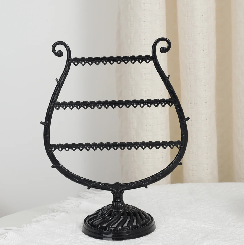 1pc Creative Wine Glass Jewelry Display Stand Necklace & Earring Organizer