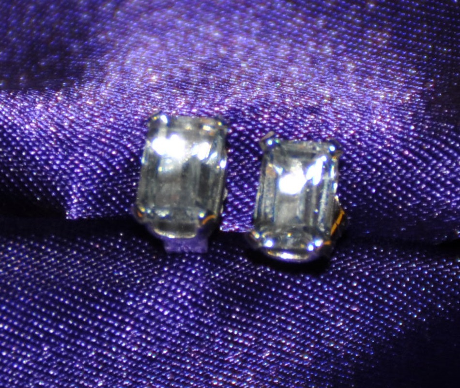 6MM x 4MM EMERALD CUT AQUAMARINE EARRINGS– 1.00CTW — .925 STERLING SILVER