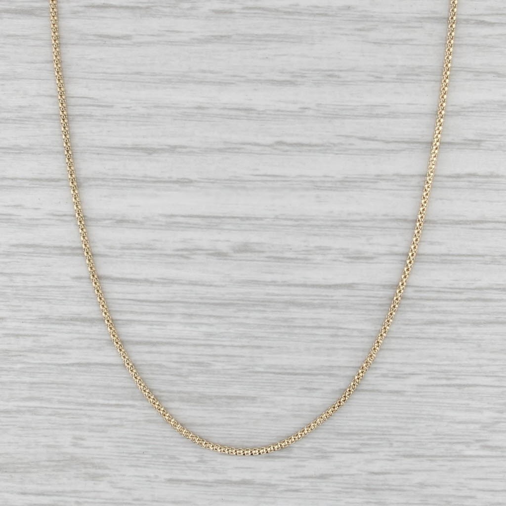 Hollow Snake Chain Necklace 14k Yellow Gold 18″ 1.3mm