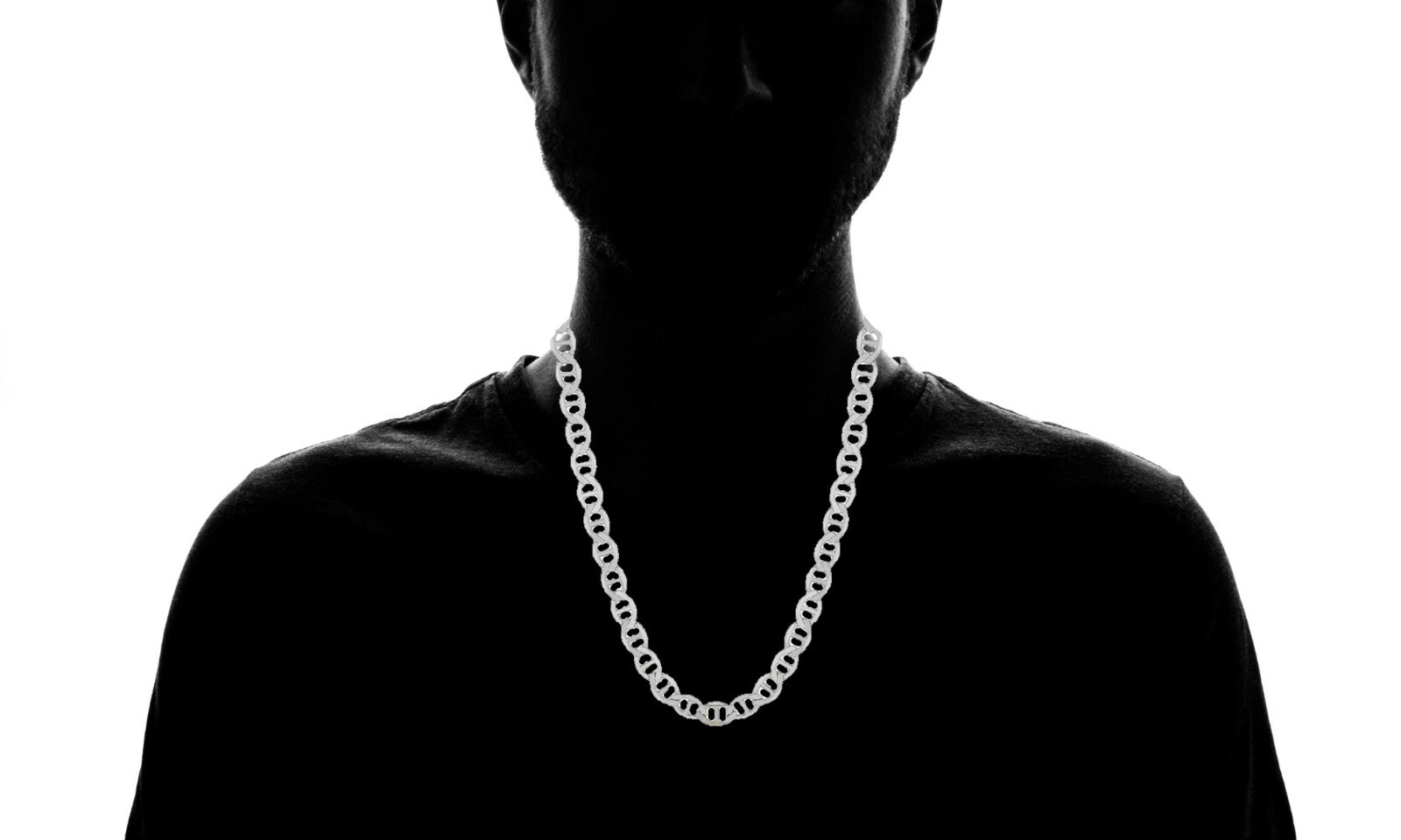 Italian .925 Sterling Silver 3.5MM Flat Mariner Link Chain Necklace 18″ – 36″
