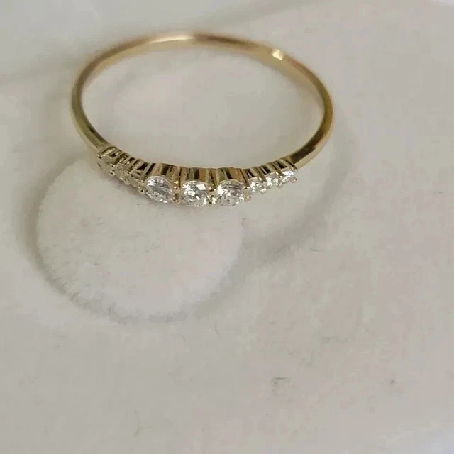 1.50 Ct Round Cut Simulated Diamond Engagement Band Ring 14k Yellow Gold Plated