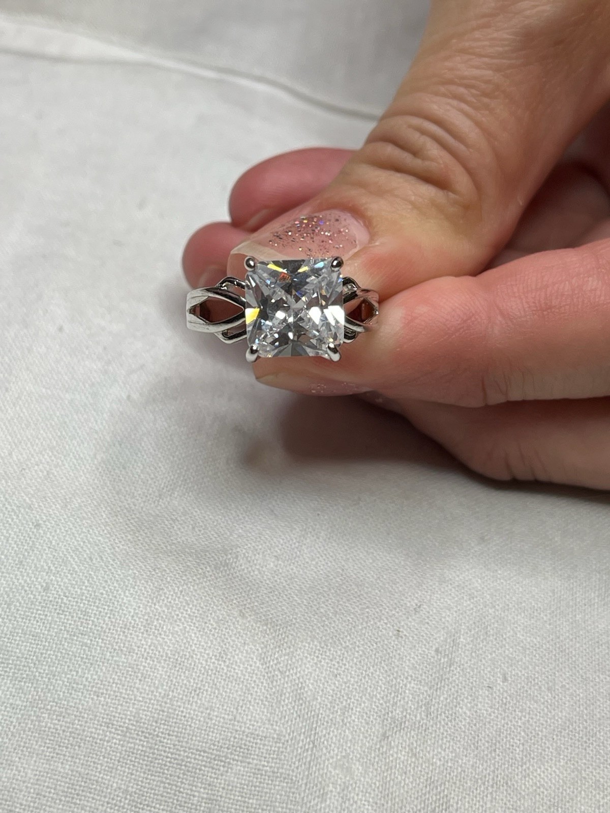 925 Sliver Sz 8 Cz Ring