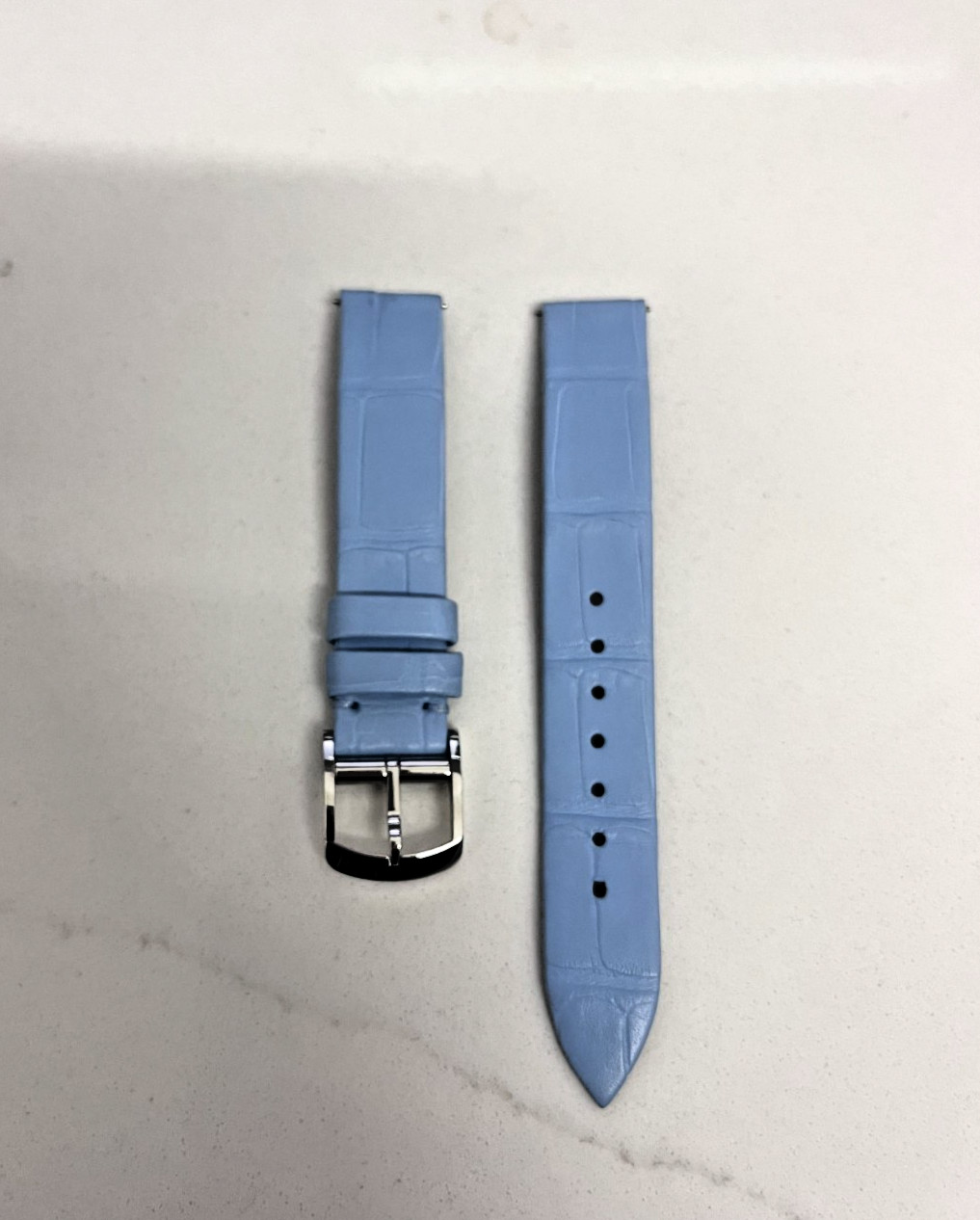 OEM Piaget watch strap 14 MM Sky Blue Alligator BDK 14