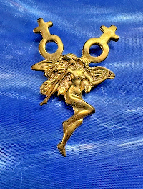 butterfly lady Double Venus symbol as wings lesbian 24k GP Pride LGB by JKL 176