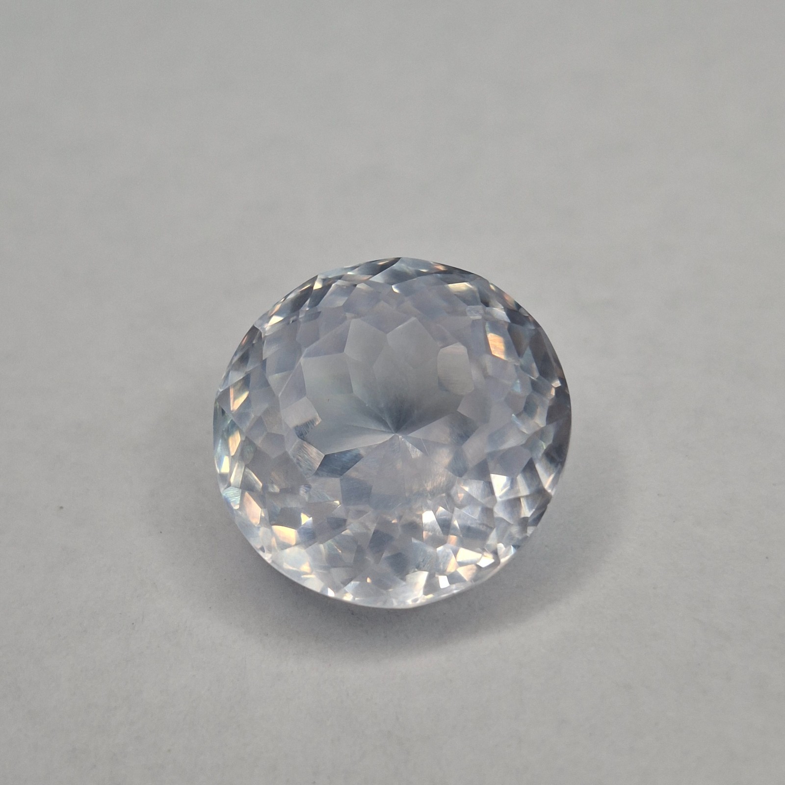 Zircon 51-53 Ct Real Certified AAA White Round Cut Natural Loose Gemstone GB097