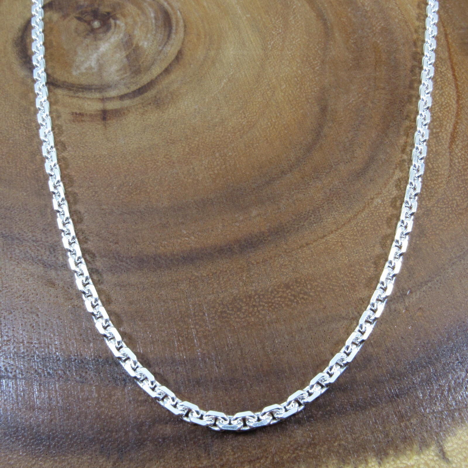 4MM Solid 925 Sterling Silver Italian Anchor Link Cable Chain, Made in Italy