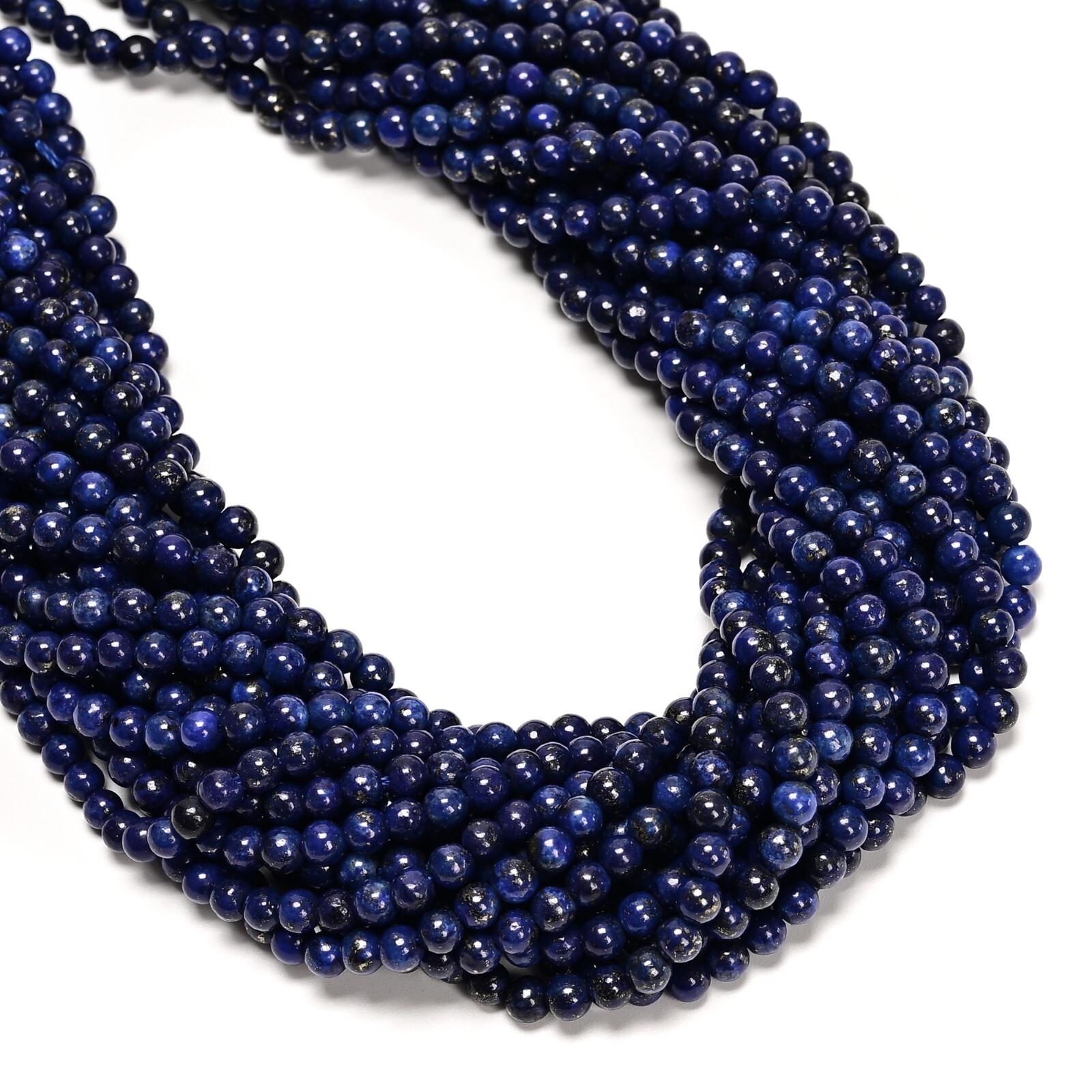 Lapis Lazuli Smooth Round Beads 2mm 3mm 4mm 5mm 15.5″ Strand