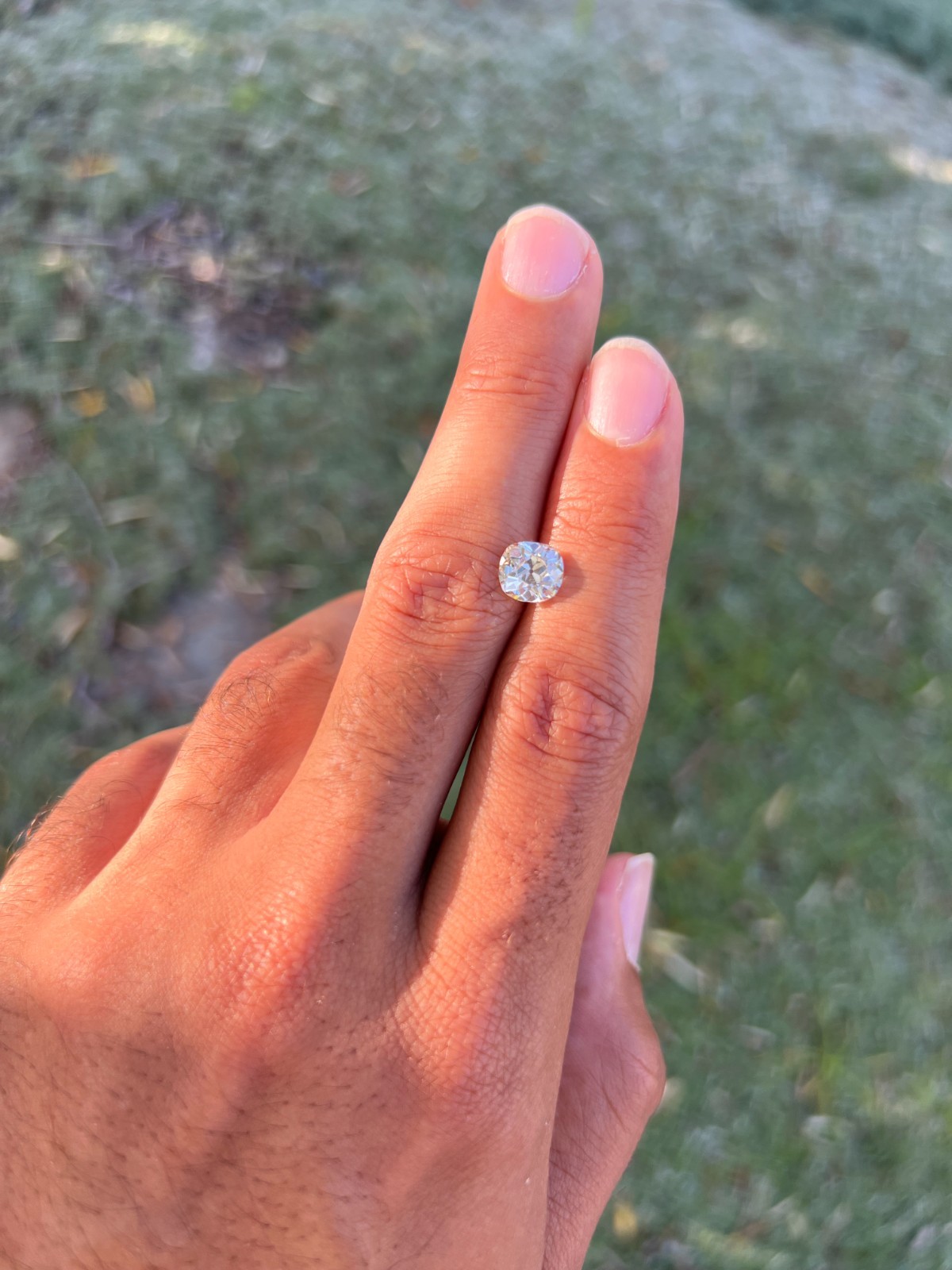 Antique GIA Certified 2.04ct M/Si1 Old Mine Cut Diamond
