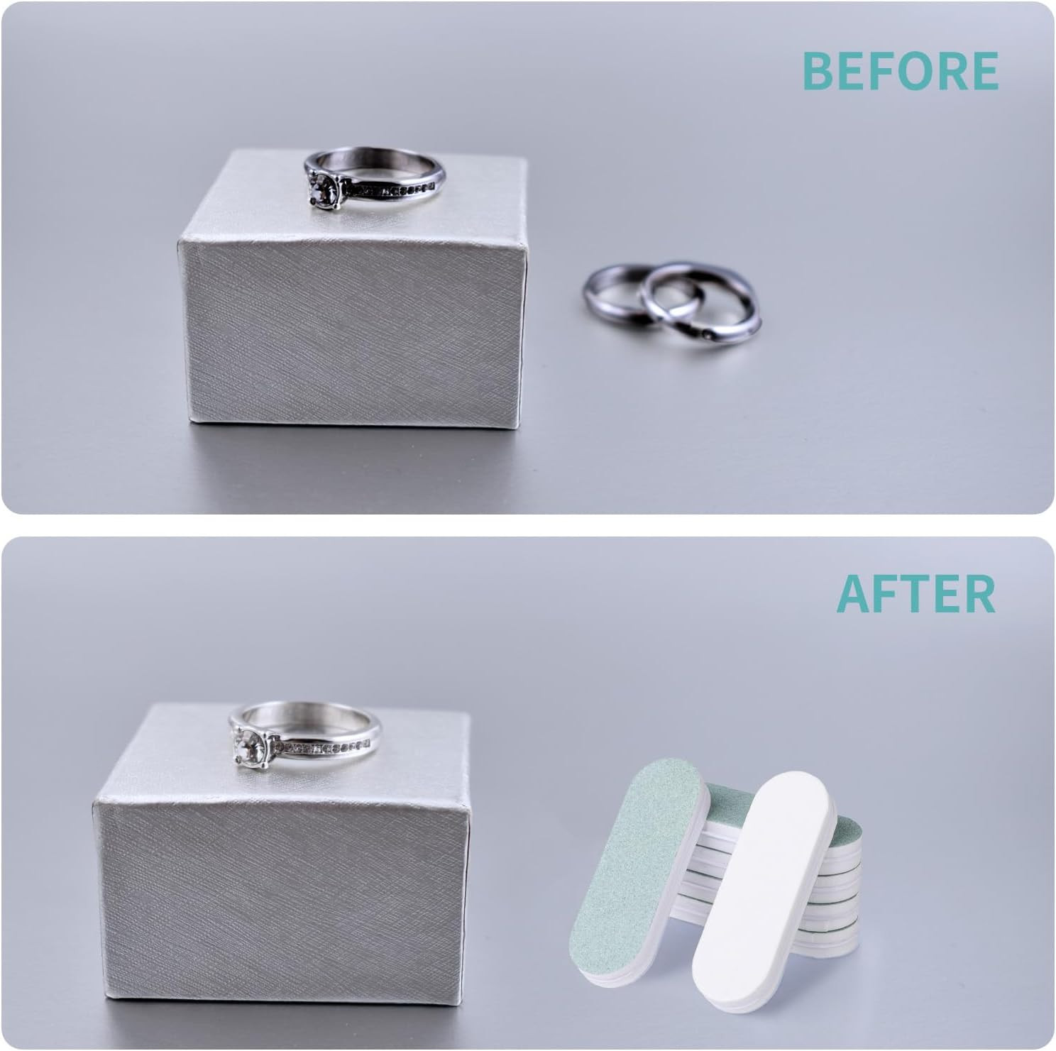 20 PCS Silver Polishing Stick Double-Sided Cleaning Buffing Bars Polish Sticks f