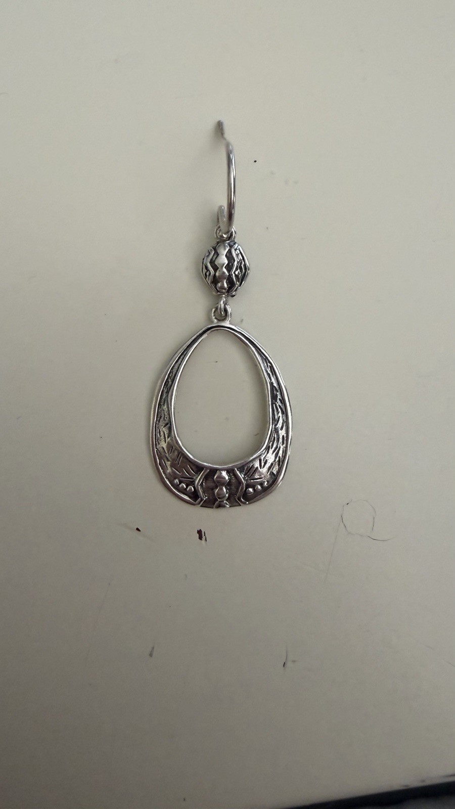 Silpada silver oval dangle earrings