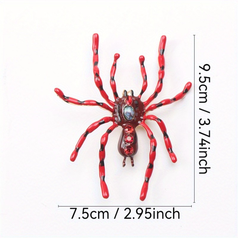 Luxury Halloween Exaggerated Spider Brooch Creative Fashion Insect Clothing Pin