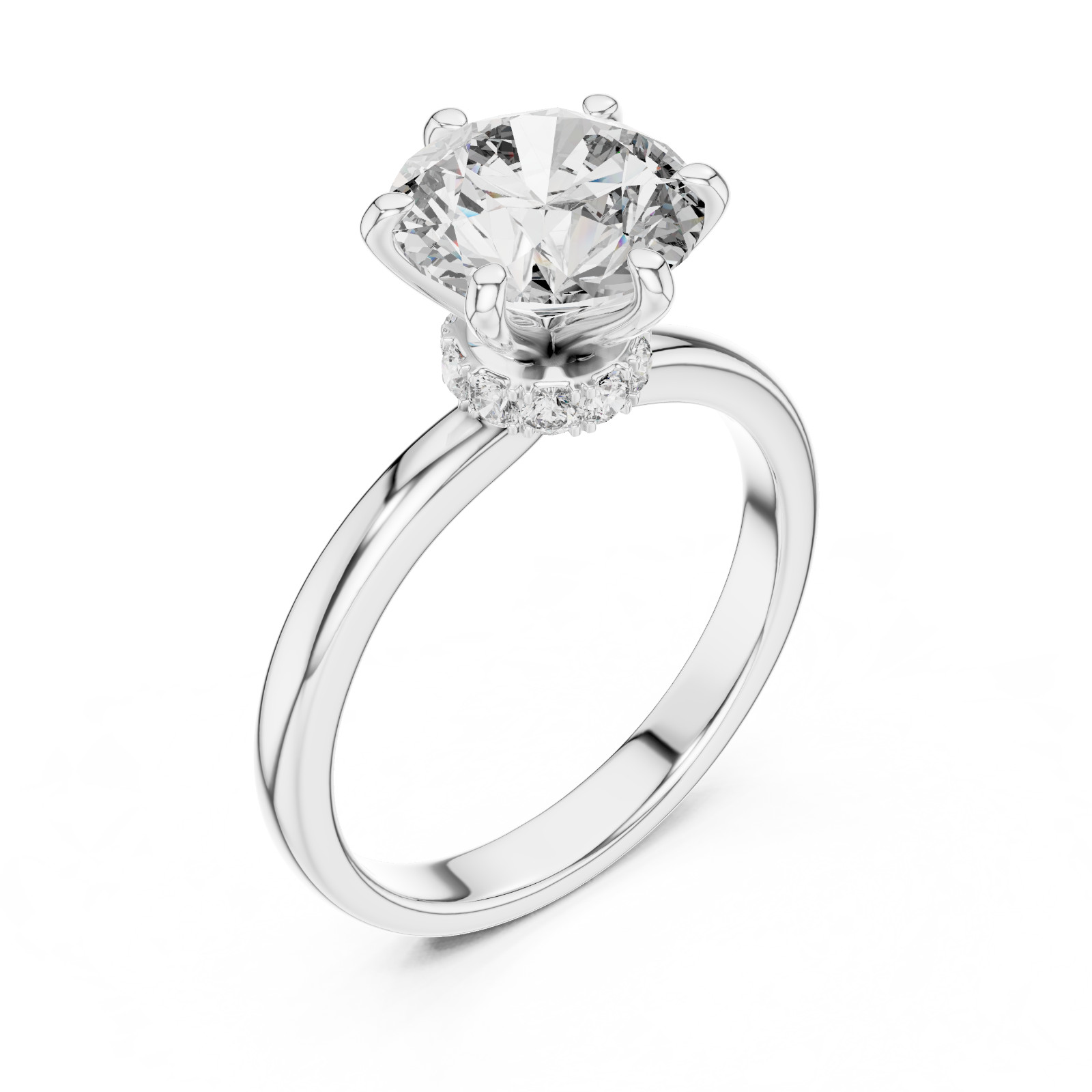 2.15Ct Round Cut Natural Moissanite Engagement Solitare Ring 925 Sterling Silver